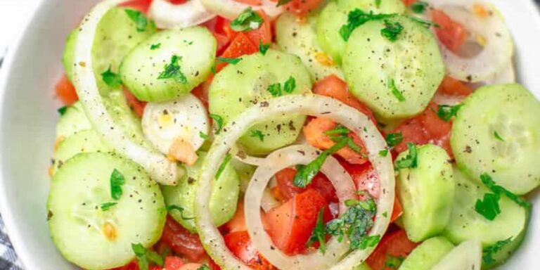 Marinated Cucumber, Tomato, and Onion Salad - Natural Garden Tips